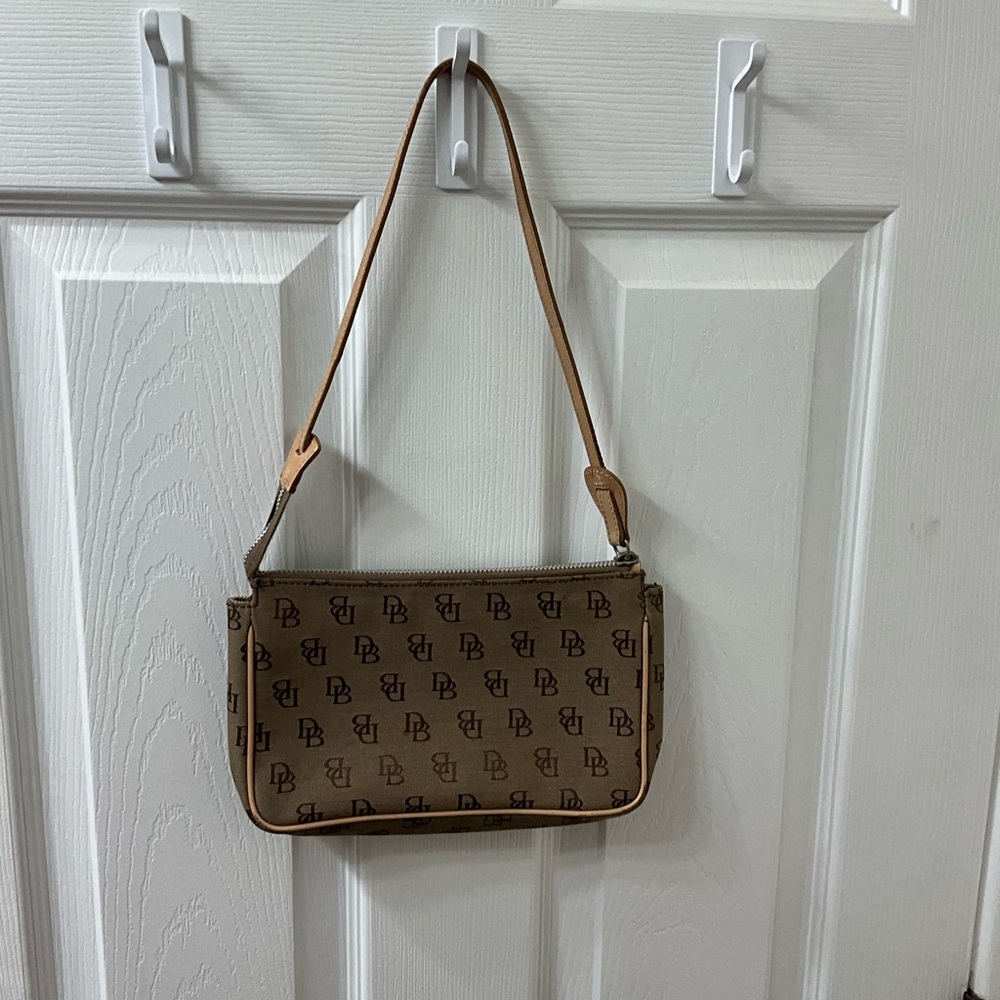 Dooney & Bourke Brown Monogram Shoulder Bag with Adjustable Strap